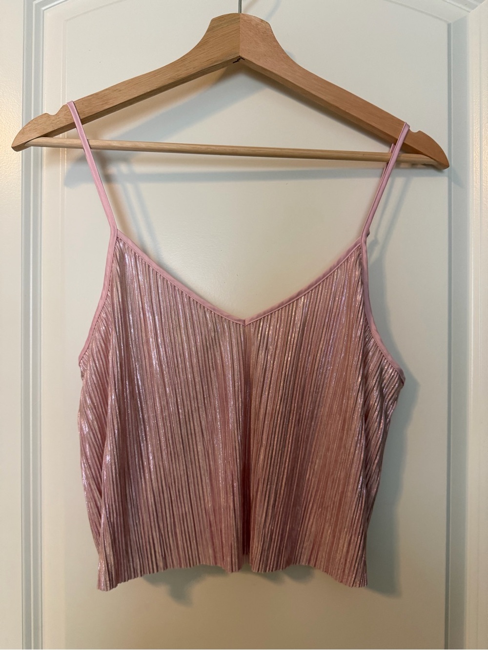 Victoria's Secret Shimmery Light Pink Pleated Camisole